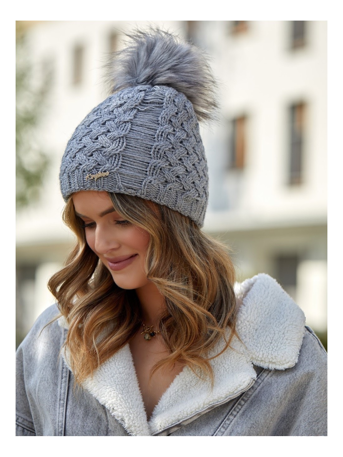 Dark gray winter hat C15 - Online store - Boutique